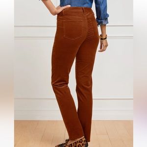 Talbots Burnt Orange Stretch Corduroy Straight Leg Pants• Sz 8